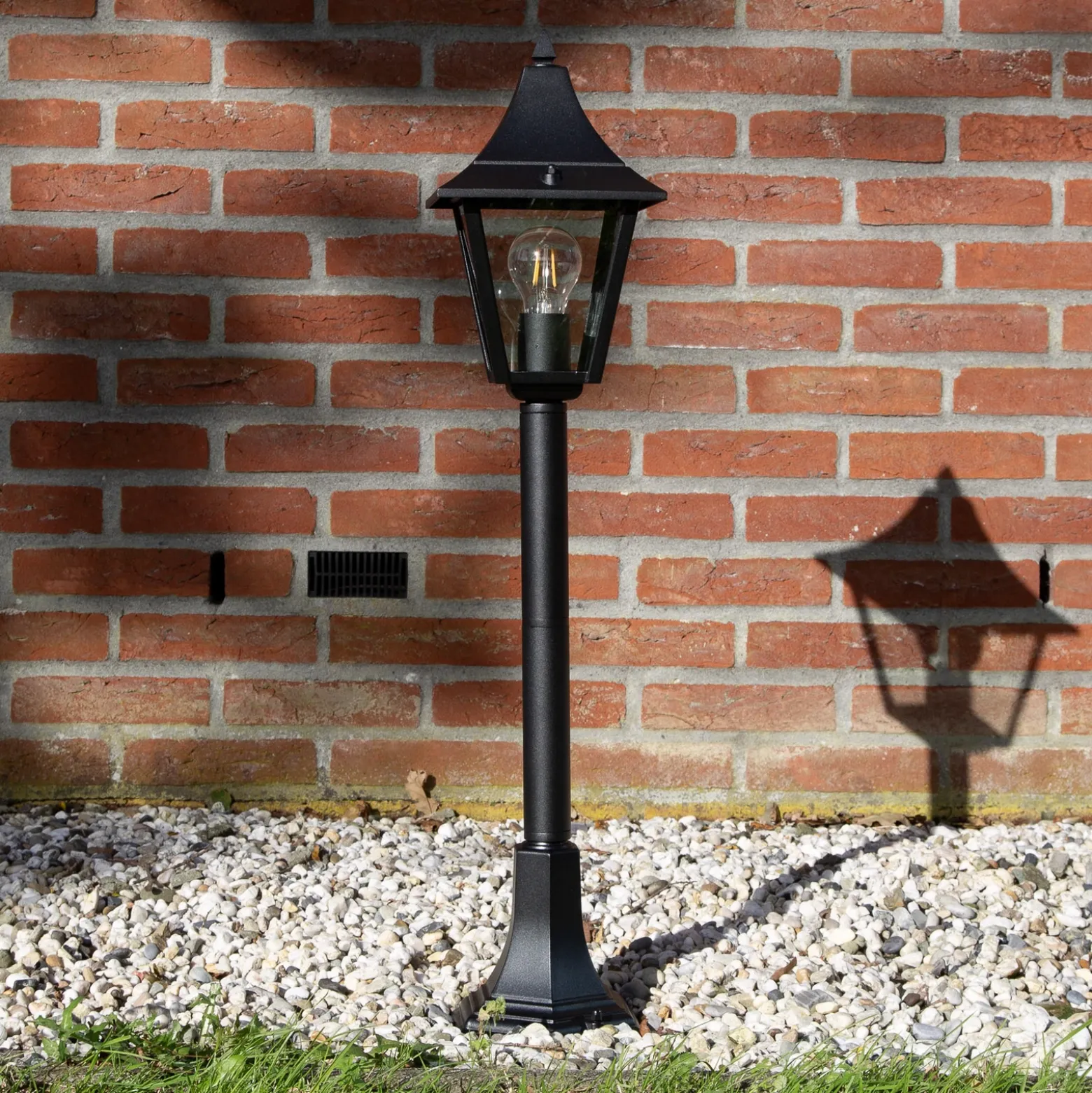 Bolardo luminoso Livorno, IP44, negro/claro