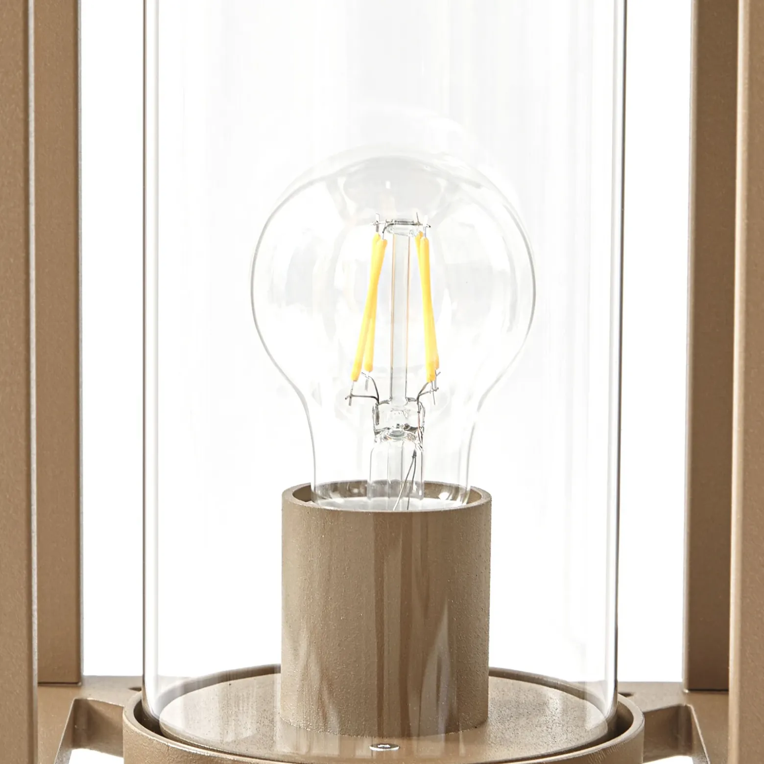 Bolardo luminoso Lucande Ferda, 60 cm, marrón, IP44