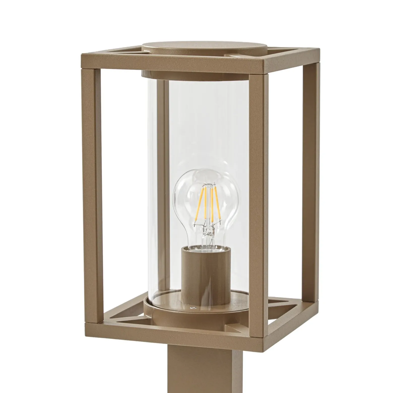 Bolardo luminoso Lucande Ferda, 60 cm, marrón, IP44