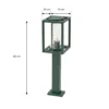 Bolardo luminoso Lucande Ferda, 60 cm, verde, IP44