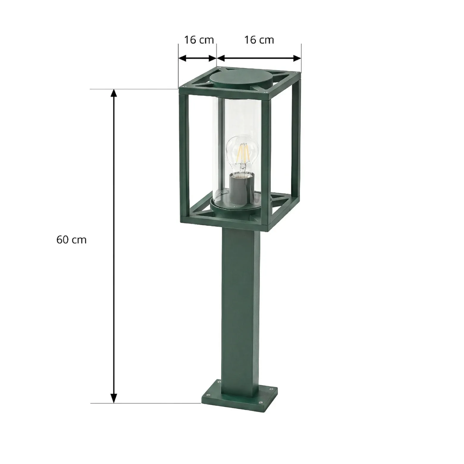 Bolardo luminoso Lucande Ferda, 60 cm, verde, IP44
