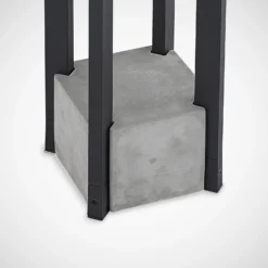 Bolardo luminoso Lucande Kalisa, E27, IP44, 70 cm, gris, metal