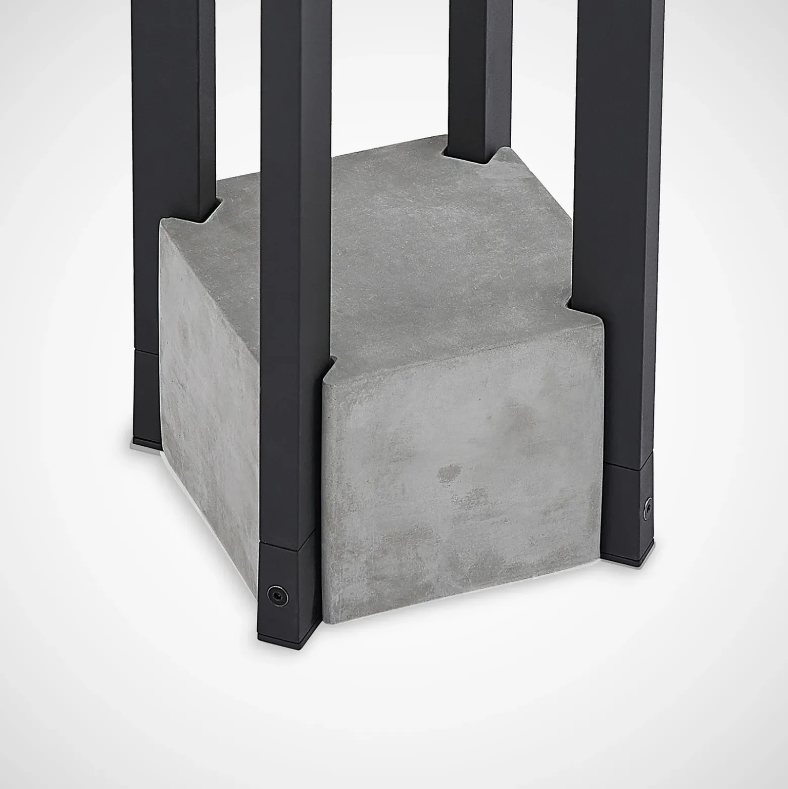 Bolardo luminoso Lucande Kalisa, E27, IP44, 70 cm, gris, metal