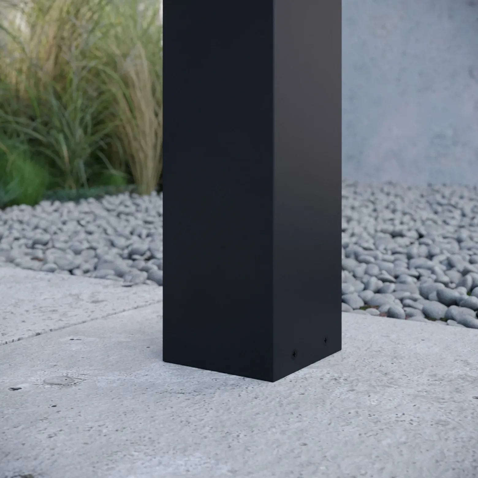 Bolardo luminoso Lucande Kiran, 100 cm, con sensor, gris, IP44, E27