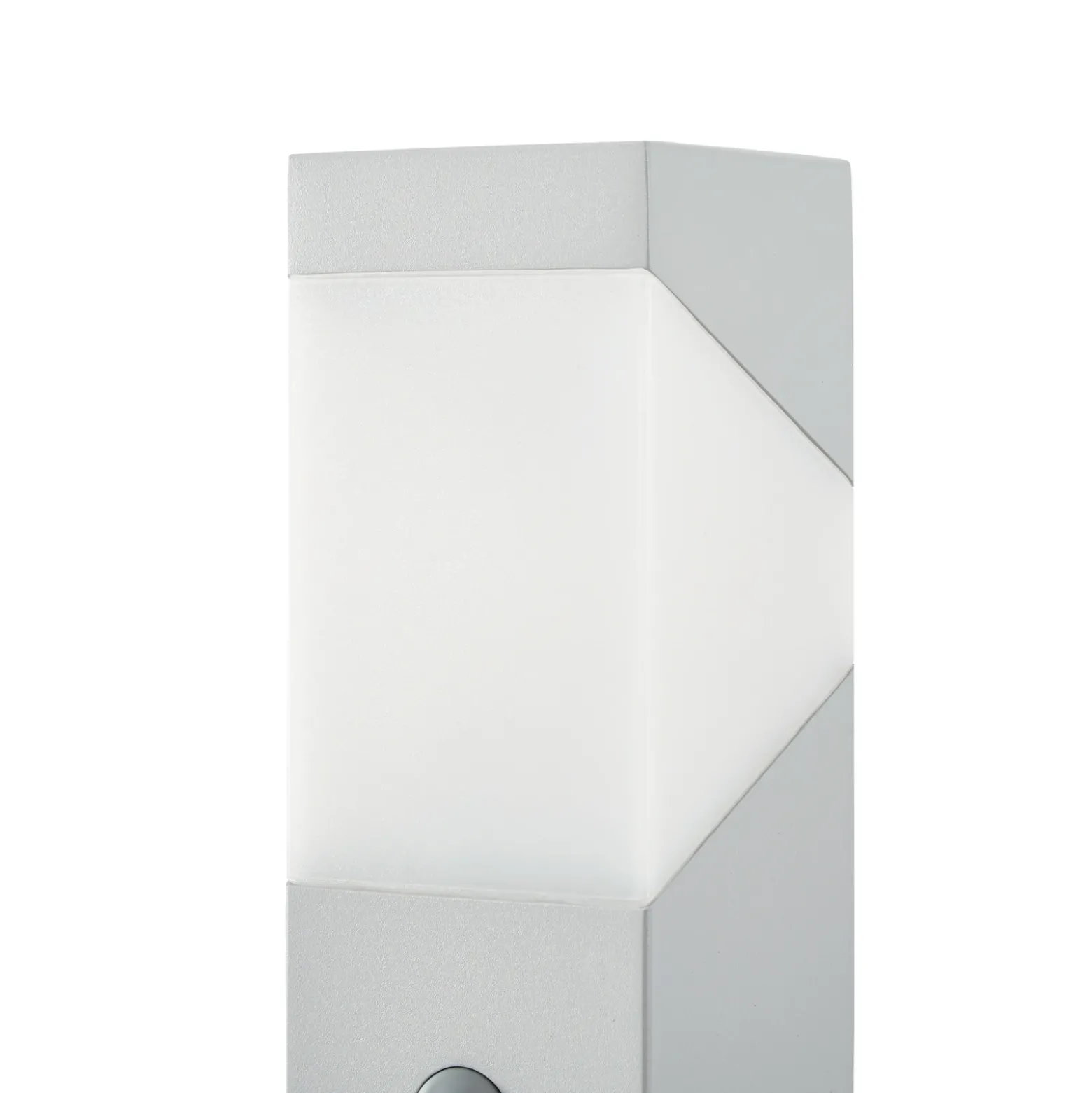 Bolardo luminoso Lucande Kiran, 100 cm, con sensor, gris claro, IP44