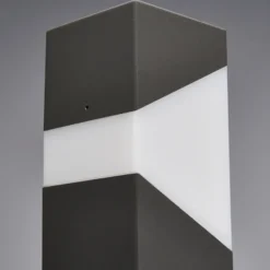 Bolardo luminoso Lucande Kiran, 100 cm, gris, metal, IP44, E27