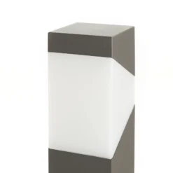 Bolardo luminoso Lucande Kiran, 100 cm, gris, metal, IP44, E27