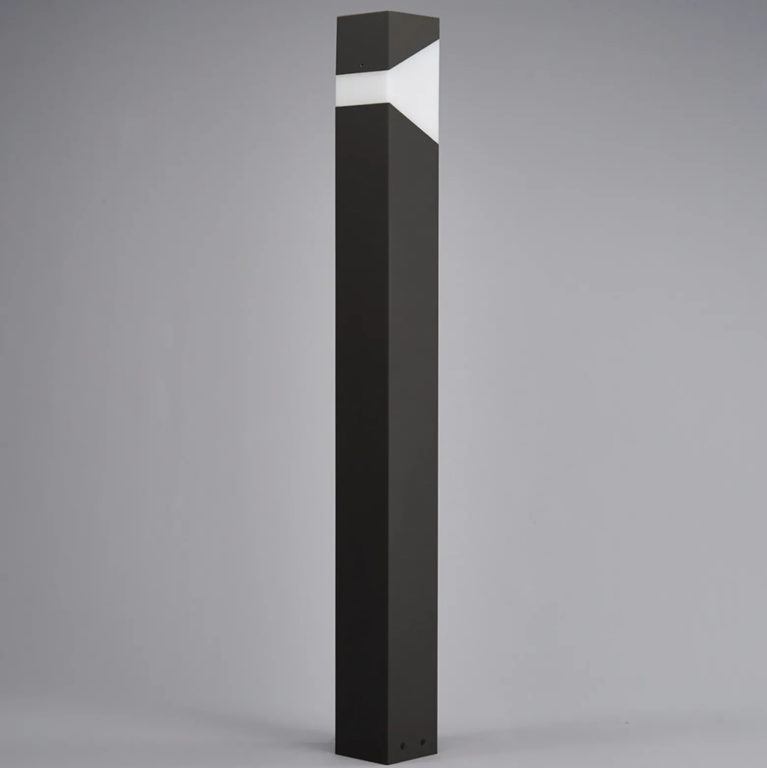 Bolardo luminoso Lucande Kiran, 100 cm, gris, metal, IP44, E27