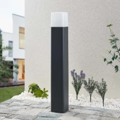 Bolardo luminoso Lucande Obuna, altura 80 cm