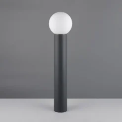 Bolardo luminoso Mures, antracita, altura 80 cm, metal
