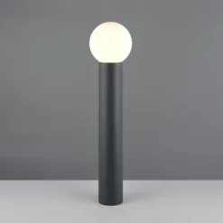 Bolardo luminoso Mures, antracita, altura 80 cm, metal