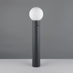 Bolardo luminoso Mures, antracita, altura 80 cm, metal, sensor