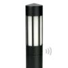 Bolardo luminoso 256 negro, detector de movimiento