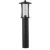 Bolardo luminoso Pagoda, IP44, negro, altura 73 cm, metal
