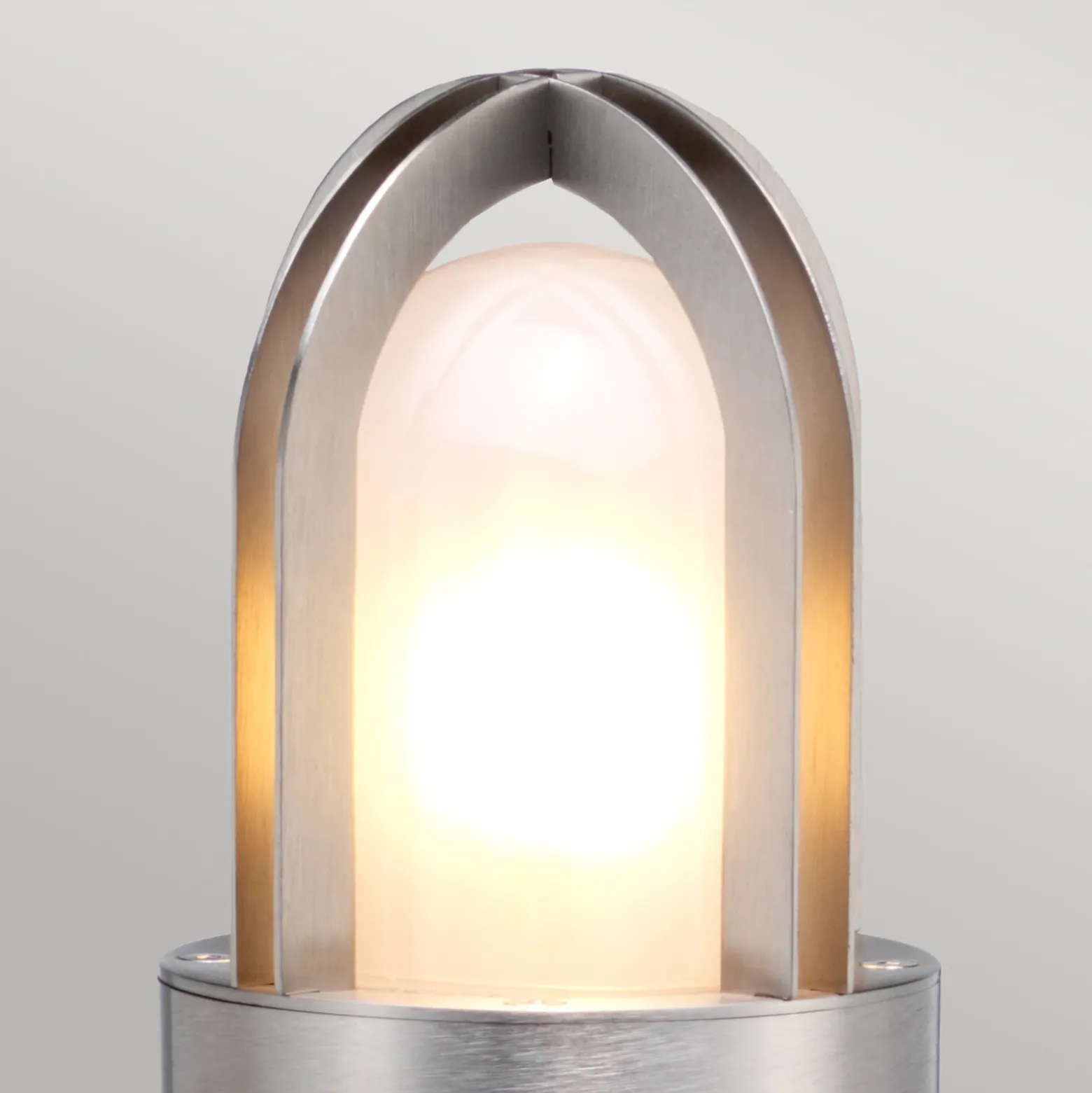 Bolardo luminoso Paignton acero inoxidable, plata