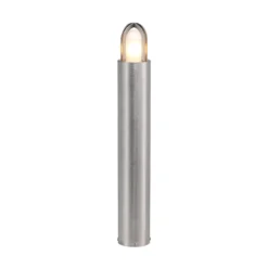 Bolardo luminoso Paignton acero inoxidable, plata