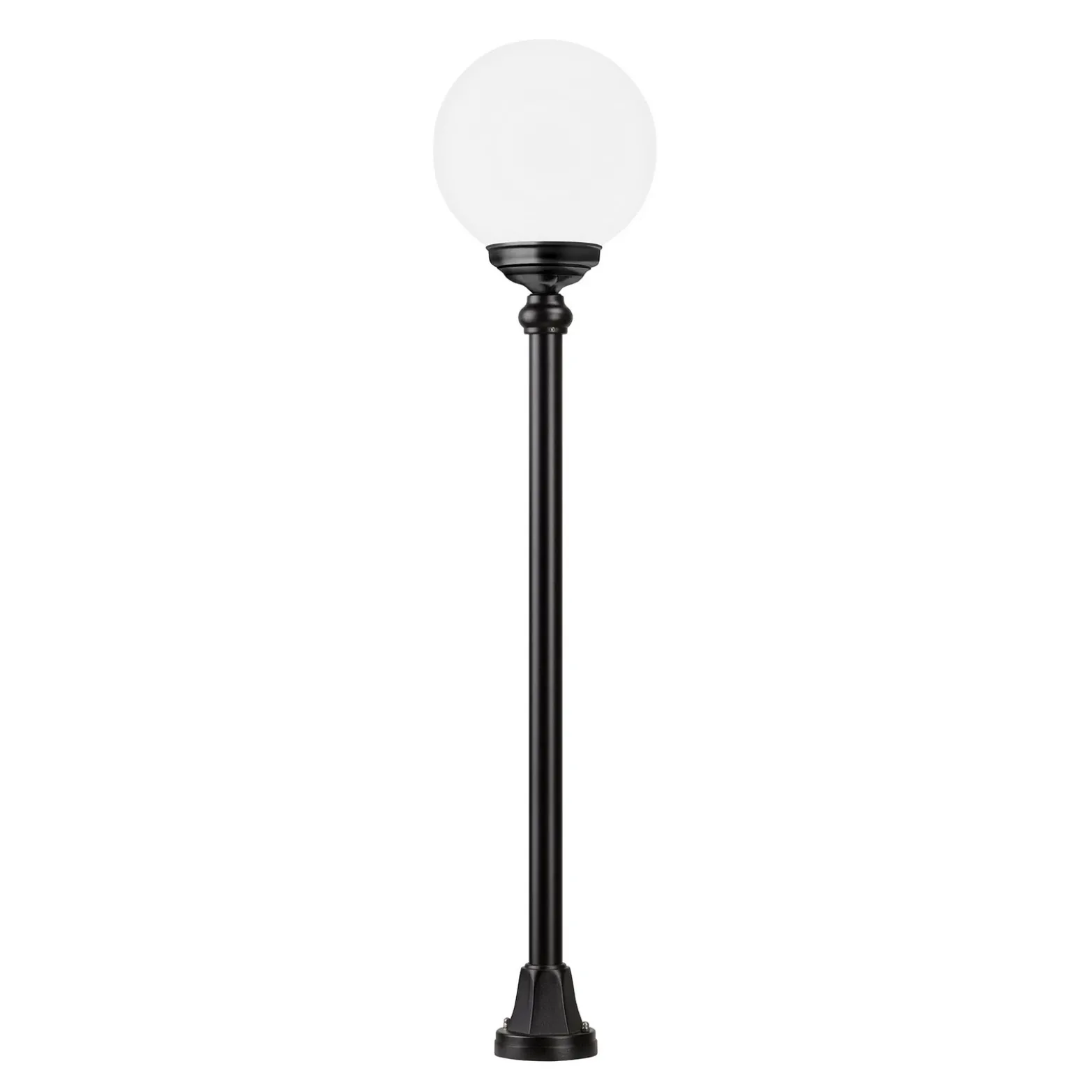 Bolardo luminoso 1142, pantalla bola, negro/blanco