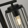 Bolardo luminoso Reed, IP44, negro, altura 100 cm, metal