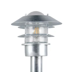 Bolardo luminoso Ruvuuma, color zinc, altura 100 cm, metal, IP44