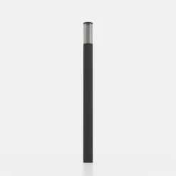 Bolardo luminoso Salle, altura 110 cm, negro, aluminio