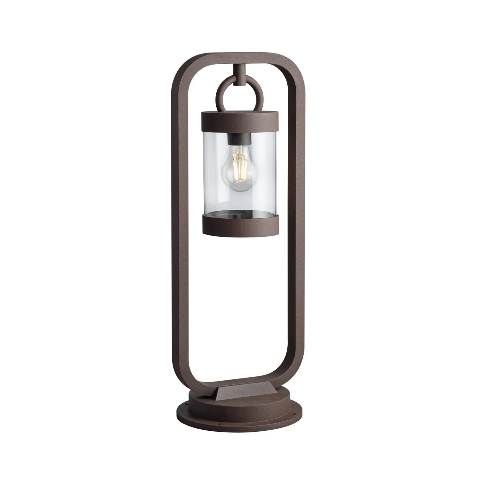 Bolardo luminoso SAMBESI, color óxido, altura 60 cm, metal, IP44