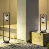Bolardo luminoso SAMBESI, color óxido, altura 100 cm, metal, IP44