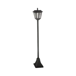 Bolardo luminoso solar Metro, 130 cm, negro, IP44