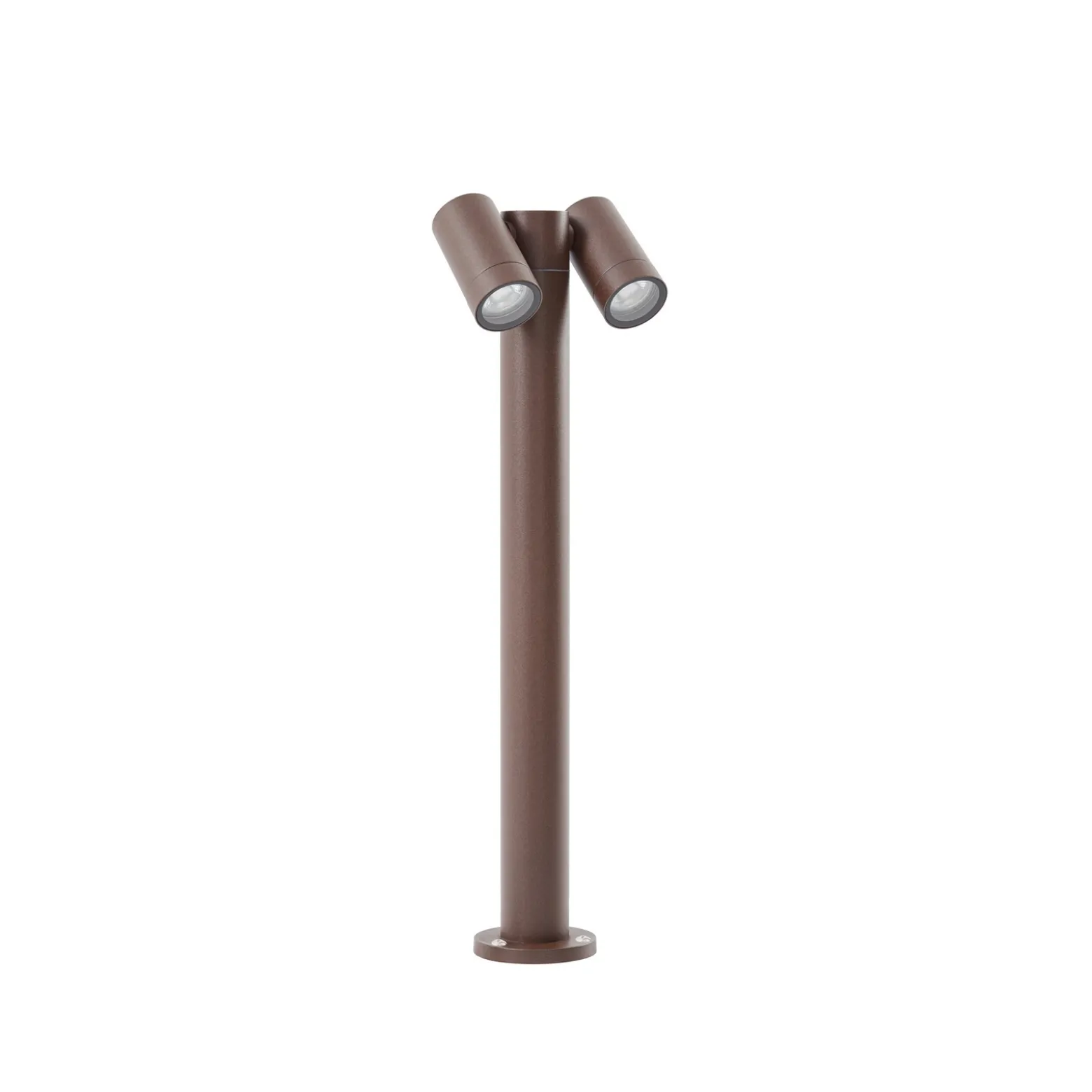 Bolardo luminoso Tulimar de PRIOS, 2 luces, 60 cm, color óxido, IP65