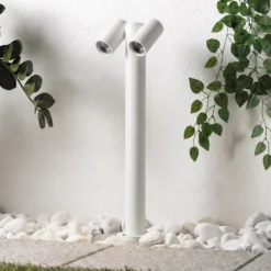 Bolardo luminoso Tulimar de PRIOS, 2 luces, 60 cm, blanca, IP65