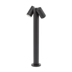 Bolardo luminoso Tulimar de Prios, 2 luces, 60 cm, metal, IP65
