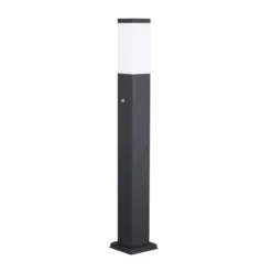 Bolardo luminoso 400166142, V2A, sensor, antracita, 2 enchufes