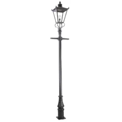 Bolardo luminoso Wilmslow negro 1 luz alto 82,5cm