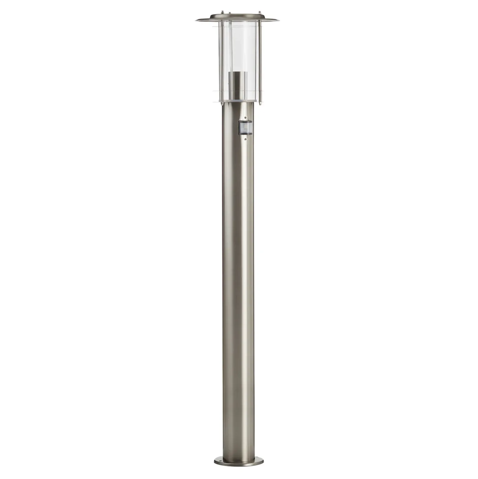 Bolardo luminoso York, acero inoxidable, detector de movimiento, IP44