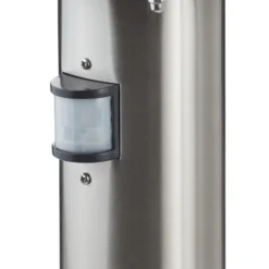 Bolardo luminoso York, acero inoxidable, detector de movimiento, IP44