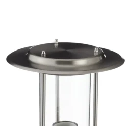Bolardo luminoso York, acero inoxidable, detector de movimiento, IP44