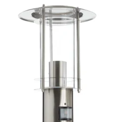 Bolardo luminoso York, acero inoxidable, detector de movimiento, IP44