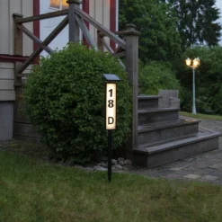 Bolardo solar LED Pathy, indicador número de casa