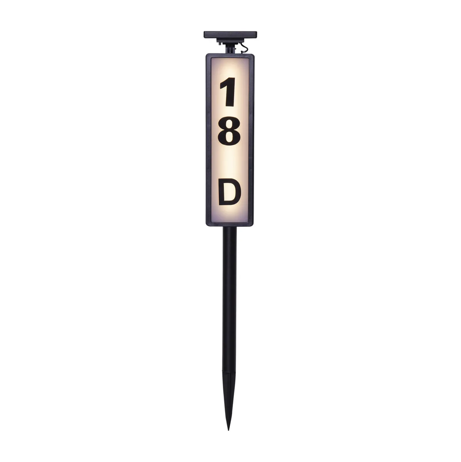 Bolardo solar LED Pathy, indicador número de casa