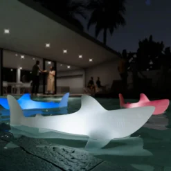 Bombilla LED recargable BOBB la lámpara tiburón, flotante, RGBW