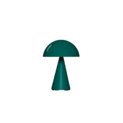 Bonita lámpara de mesa LED recargable Mush, verde oscuro, altura 20 cm