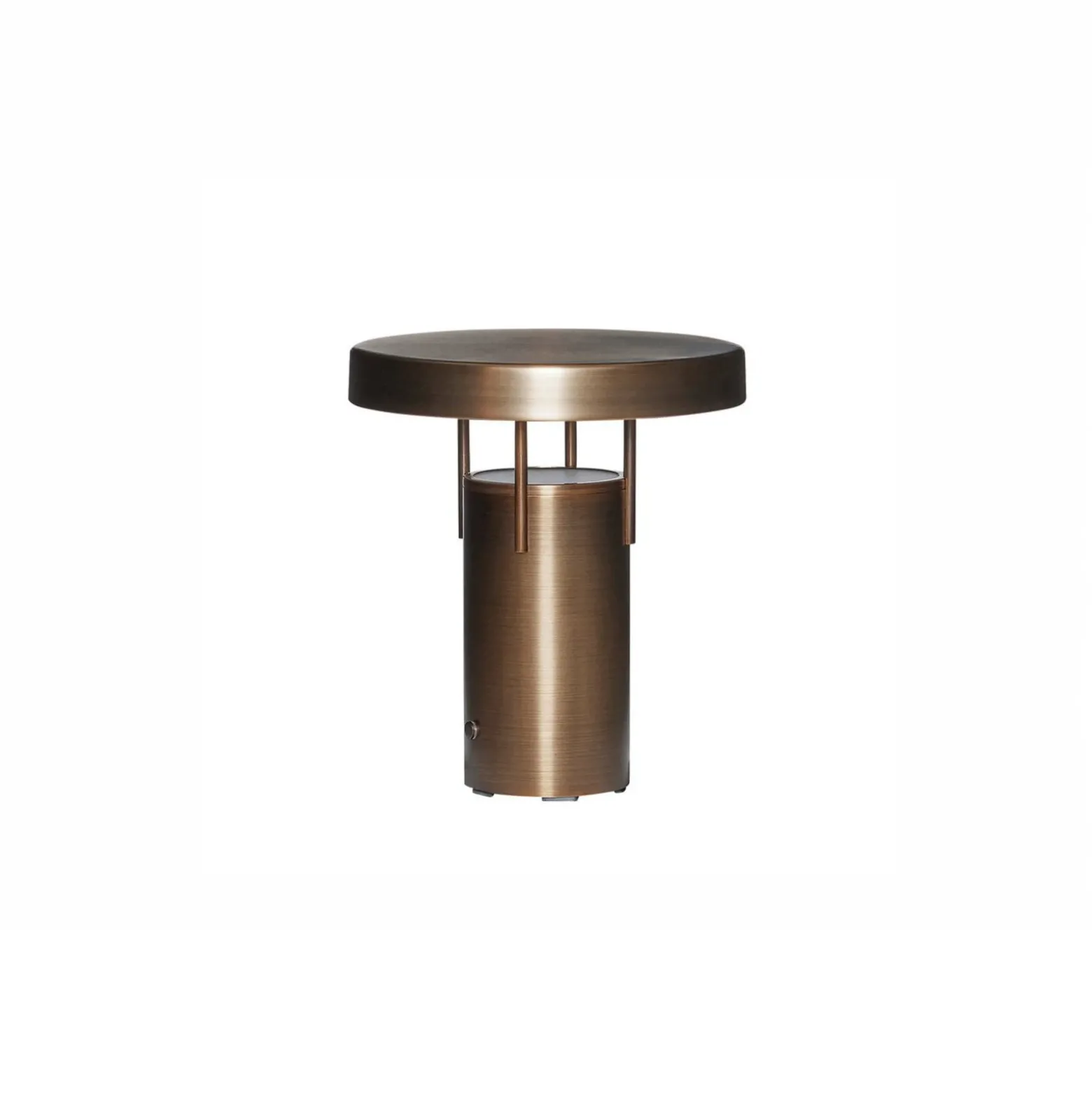 Bonita lámpara de mesa LED recargable BringMe Mini, latón, 20 cm