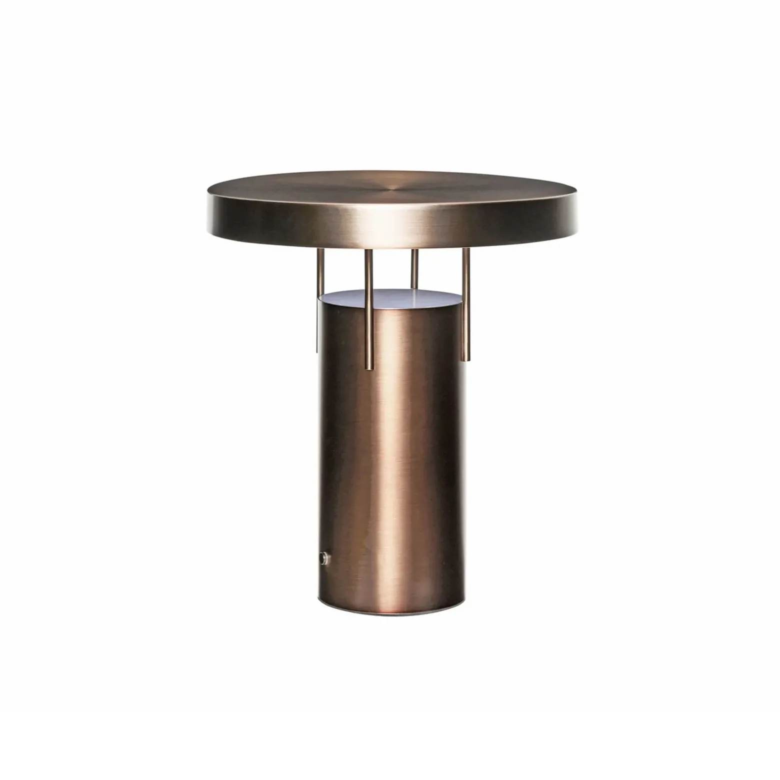 Bonita lámpara de mesa LED recargable BringMe, latón bruñido, 28 cm