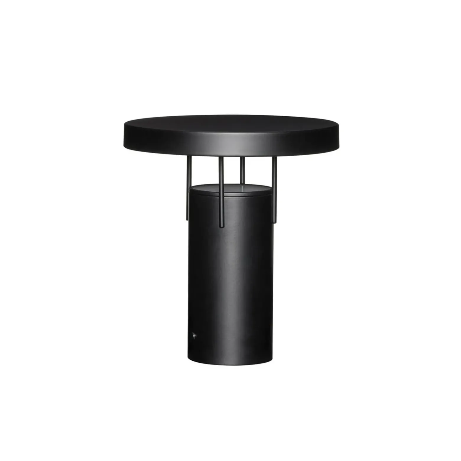 Bonita lámpara de mesa LED recargable BringMe, negro mate, altura 28 cm