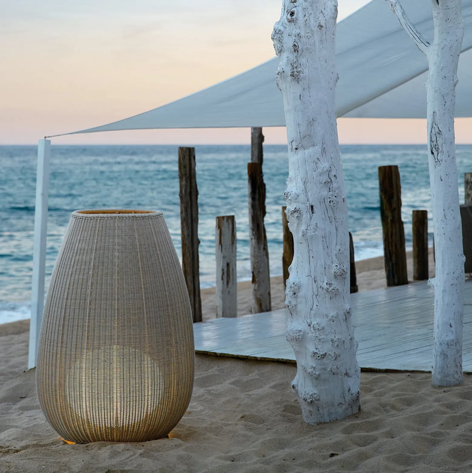 Bover Amphora 02 - Lámpara de terraza, beige claro