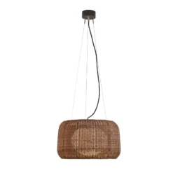Bover Lámpara colgante exterior LED Fora S, marrón grafito/marrónØ 50 cm