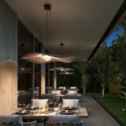 Bover lámpara colgante exterior Mediterránia, marrón, Ø 105 cm