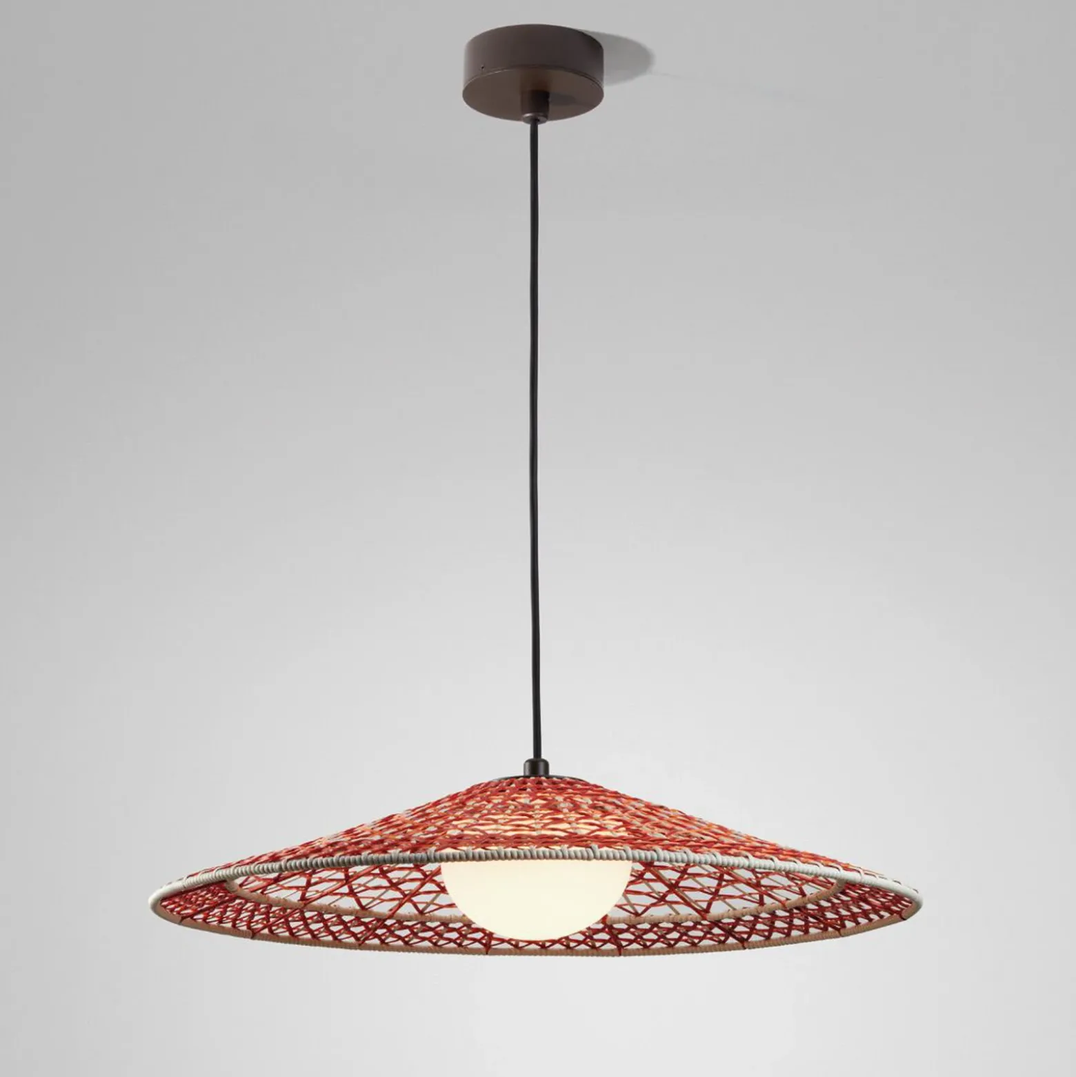 Bover Lámpara colgante exterior Nans Balis S/55, marrón/rojo