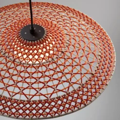 Bover Lámpara colgante exterior Nans Balis S/55, marrón/rojo