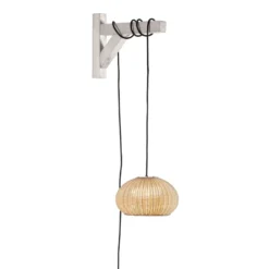 Bover lámpara colgante LED Garota, enchufe color blanco/marfil