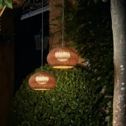 Bover lámpara colgante LED Garota, enchufe grafito marrón/marrón